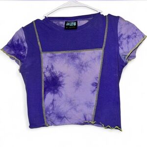 aLaB Purple Tie-Dye Women's Top
